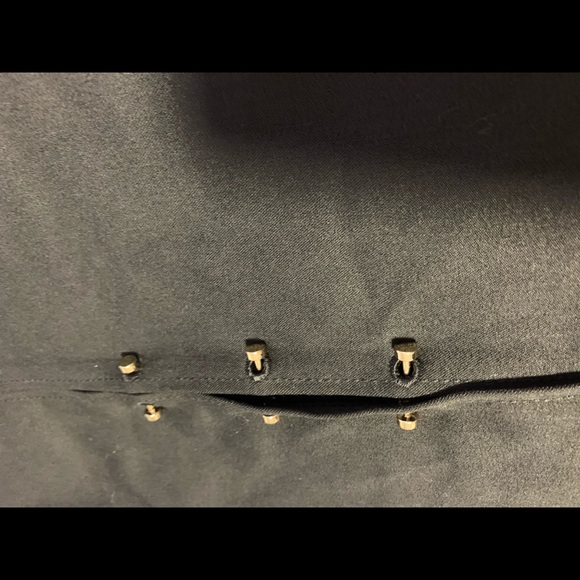 Wide black pants- side pockets and gold brooches - Picture 3 of 5